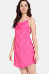 Zivame Floral Vows Woven Knee Length Nightdress - Tea Rose — thumbnail 2